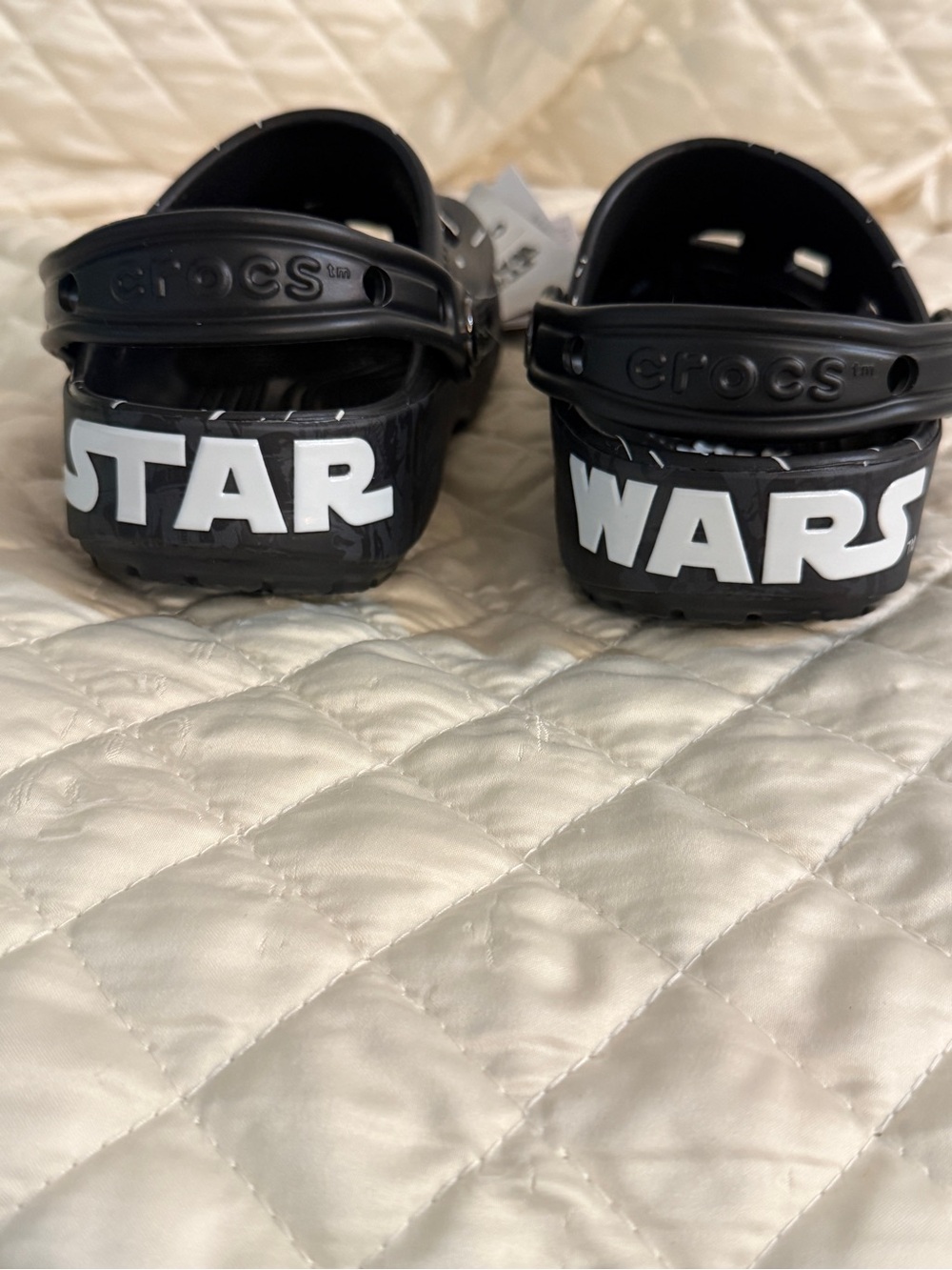 Crocs x Star Wars Hyperspace Classic Clog Kids J2 Black w/ Jibbitz NWT Rare - Picture 4 of 7